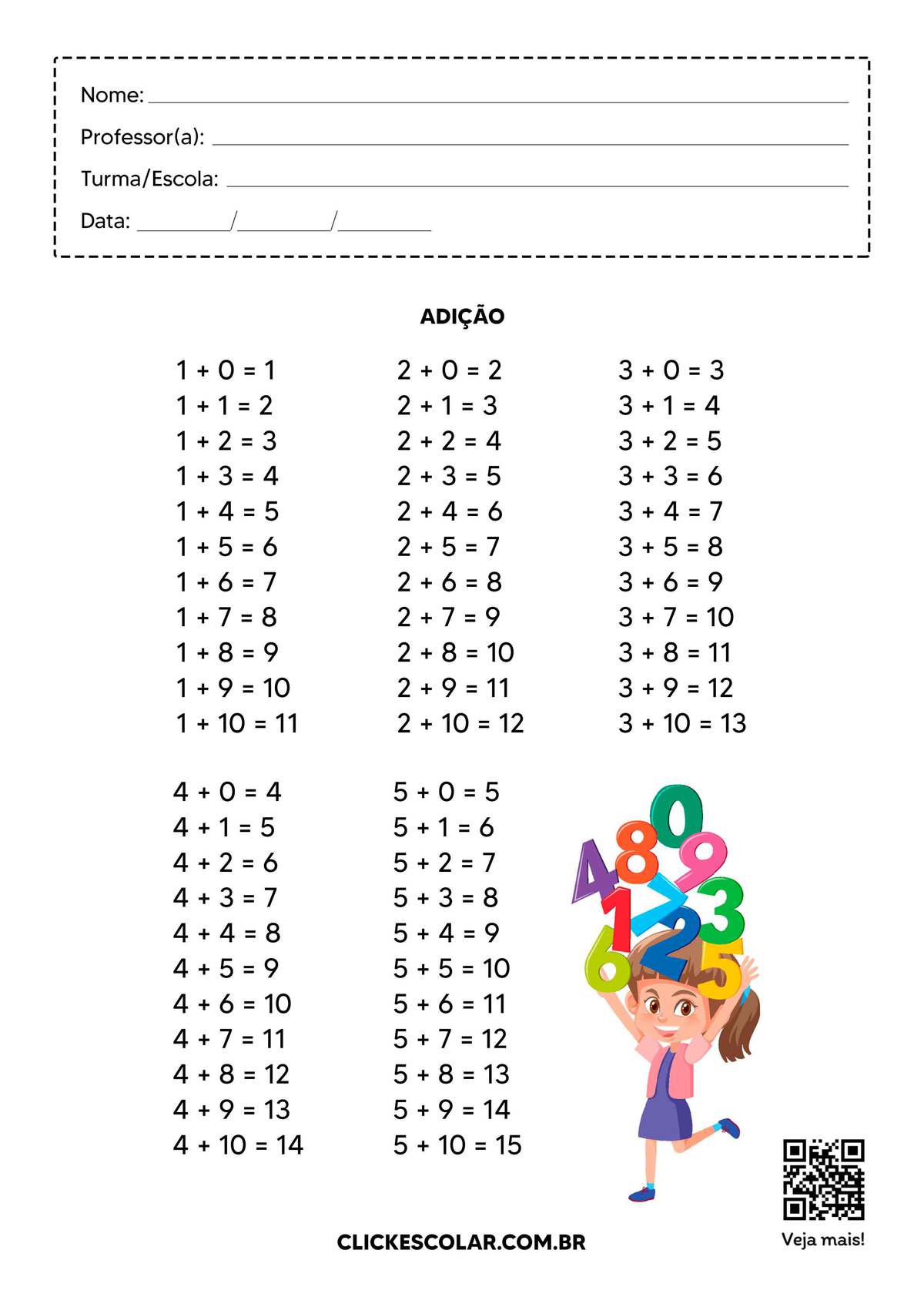 Caderno de Atividades da Tabuada do 4 – Multiplicação